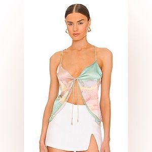 Retrofete Arlene Top in Watercolor Marble (Never Worn)